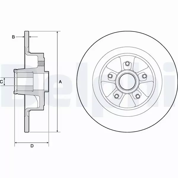 DELPHI TARCZA HAMULCOWA BG9136RS 