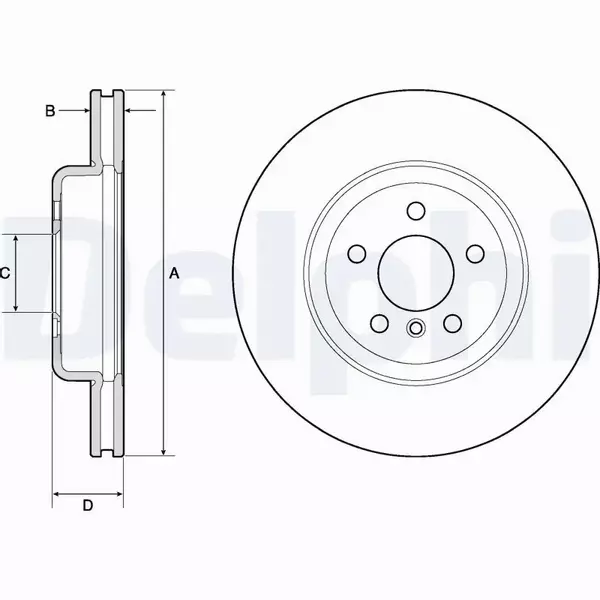 DELPHI TARCZE+KLOCKI PRZÓD BMW 5 F10 F11 5 F12 F13 348MM 