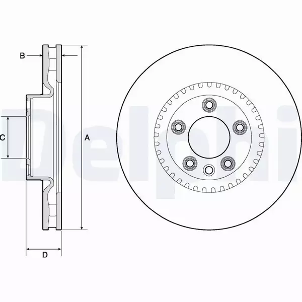 DELPHI TARCZE HAMULCOWE PRZÓD BG9168C 