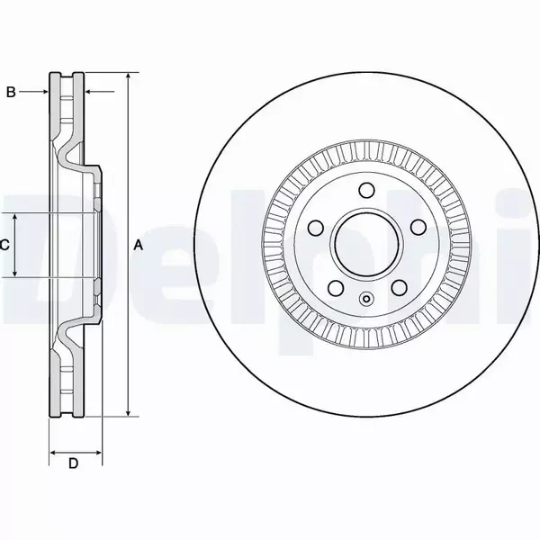 DELPHI TARCZA HAMULCOWA BG9171C 