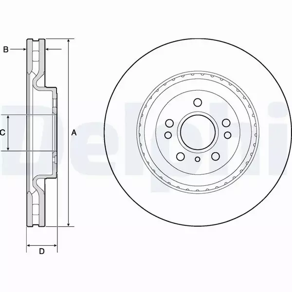 DELPHI TARCZA HAMULCOWA BG9175C 