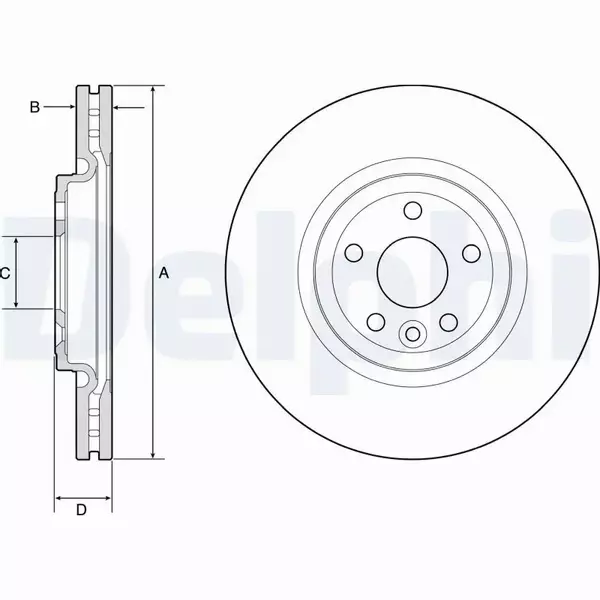 DELPHI TARCZA HAMULCOWA BG9177C 