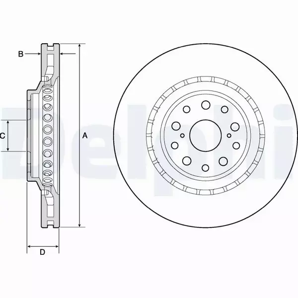 DELPHI TARCZA HAMULCOWA BG9187C 