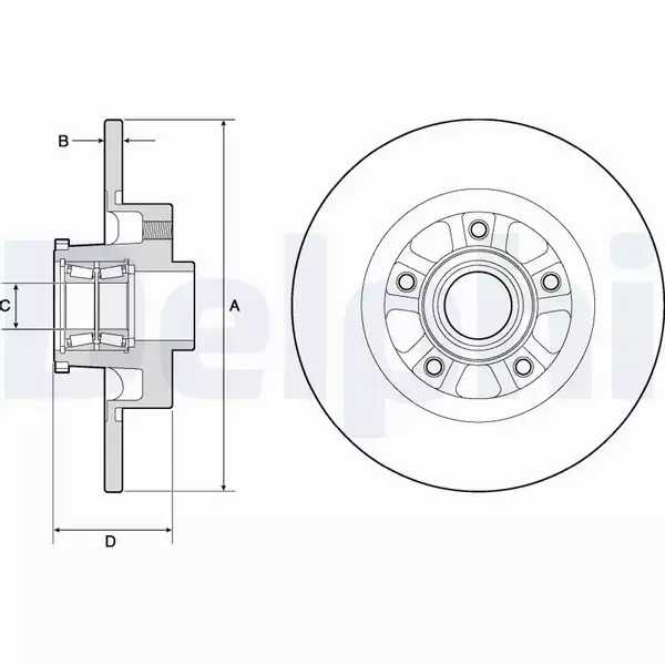 DELPHI TARCZA HAMULCOWA BG9190RSC 