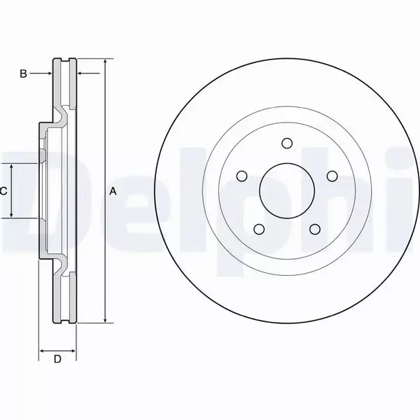 DELPHI TARCZA HAMULCOWA BG9195C 