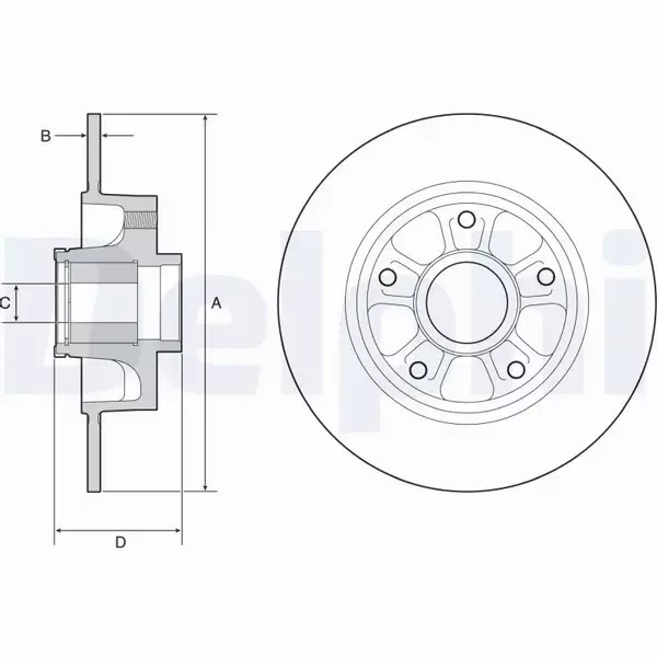 DELPHI TARCZA HAMULCOWA BG9230RSC 