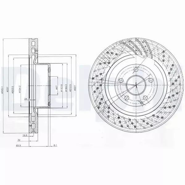 DELPHI TARCZE HAMULCOWE PRZÓD BG9754 