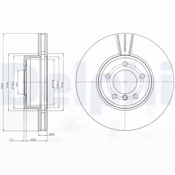 DELPHI TARCZE HAMULCOWE PRZÓD BG9871C 