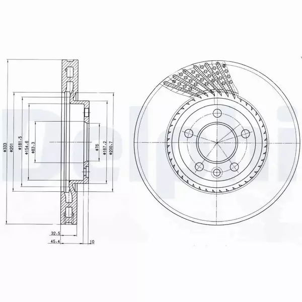 DELPHI TARCZE HAMULCOWE PRZÓD BG9892 