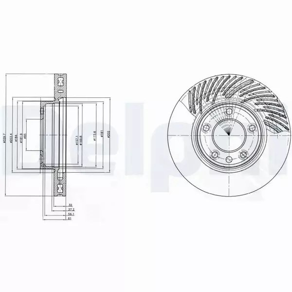 DELPHI TARCZA HAMULCOWA BG9949 