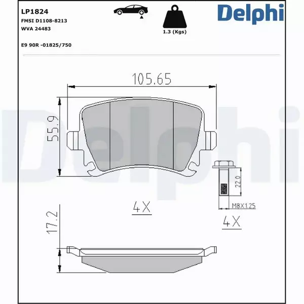 DELPHI TARCZE+KLOCKI PRZÓD+TYŁ LEON OCTAVIA SUPERB GOLF PASSAT 312+282MM 