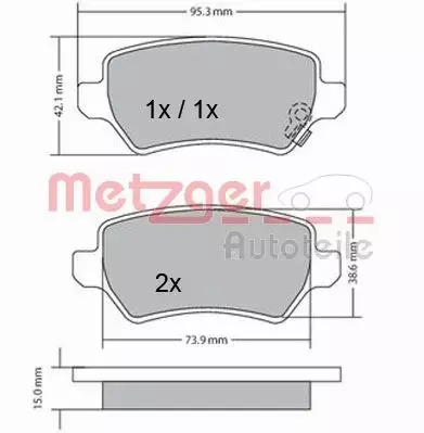 METZGER KLOCKI HAMULCOWE 1170004 