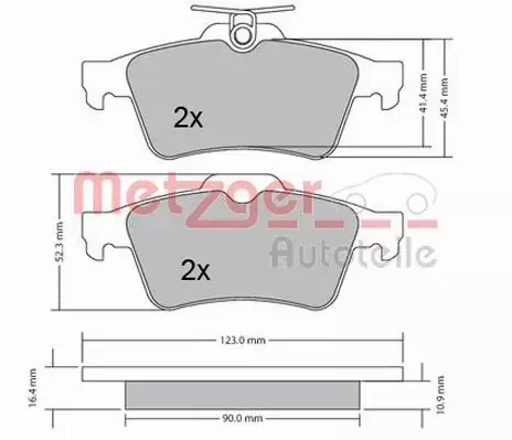 METZGER KLOCKI HAMULCOWE 1170006 