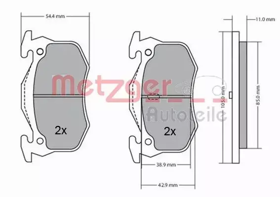 METZGER KLOCKI HAMULCOWE 1170050 