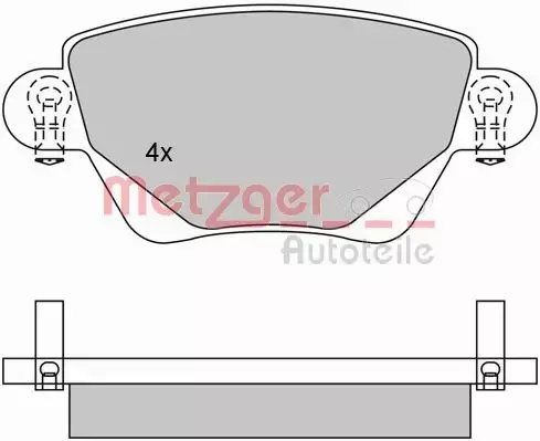 METZGER KLOCKI HAMULCOWE 1170096 