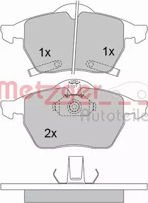 METZGER KLOCKI HAMULCOWE 1170098 