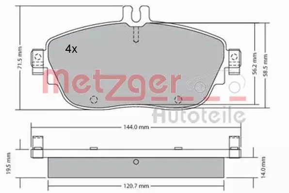 METZGER KLOCKI HAMULCOWE 1170215 