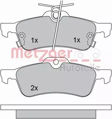 METZGER KLOCKI HAMULCOWE 1170247 