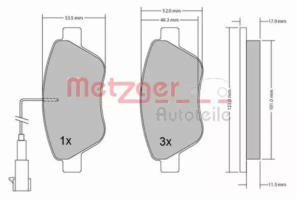 METZGER KLOCKI HAMULCOWE 1170296 