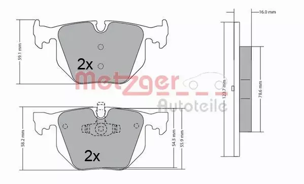 METZGER KLOCKI HAMULCOWE 1170318 