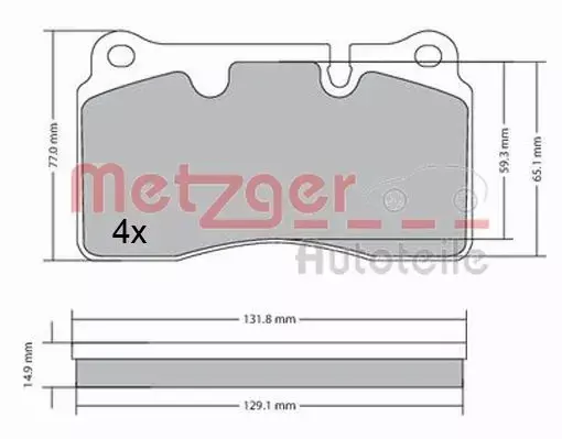 METZGER KLOCKI HAMULCOWE 1170366 