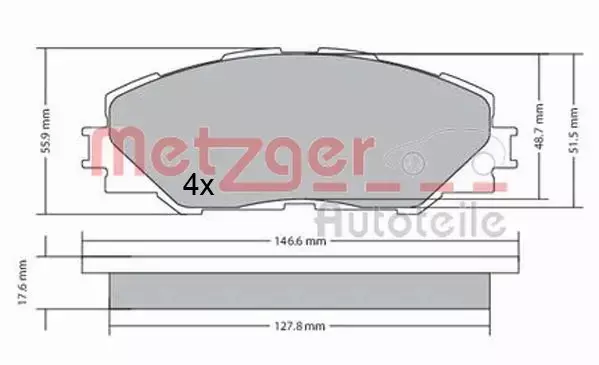 METZGER KLOCKI HAMULCOWE 1170443 