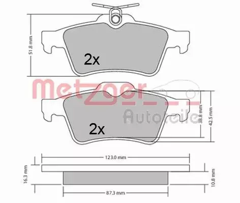 METZGER KLOCKI HAMULCOWE 1170503 