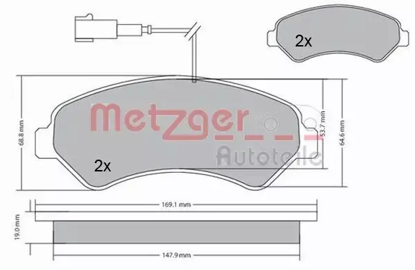 METZGER KLOCKI HAMULCOWE 1170591 