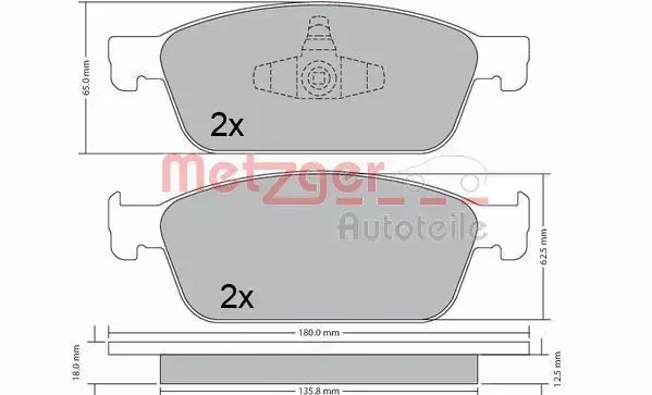 METZGER KLOCKI HAMULCOWE 1170689 