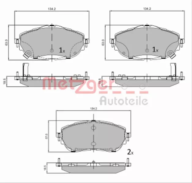 METZGER KLOCKI HAMULCOWE 1170797 