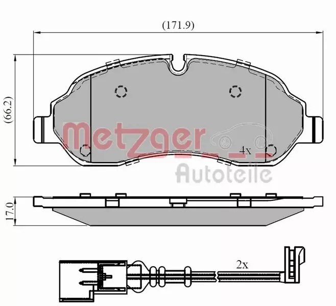 METZGER KLOCKI HAMULCOWE 1170814 