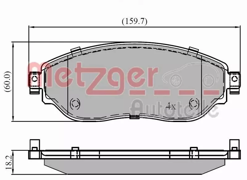 METZGER KLOCKI HAMULCOWE 1170834 