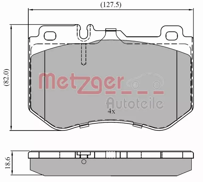 METZGER KLOCKI HAMULCOWE 1170852 