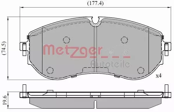 METZGER KLOCKI HAMULCOWE 1170898 