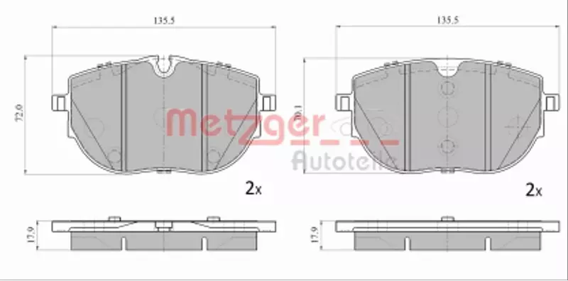 METZGER KLOCKI HAMULCOWE 1170961 