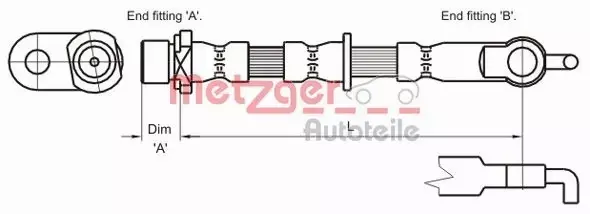 METZGER PRZEWÓD HAMULCOWY 4110002 