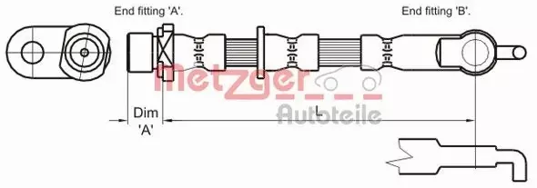 METZGER PRZEWÓD HAMULCOWY 4110007 