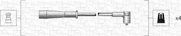 MAGNETI MARELLI PRZEWODY ZAP RENAULT MEGANE I 1.6 
