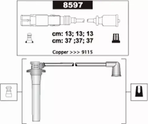 MAGNETI MARELLI PRZEWODY ZAPŁONOWE 941318111303 