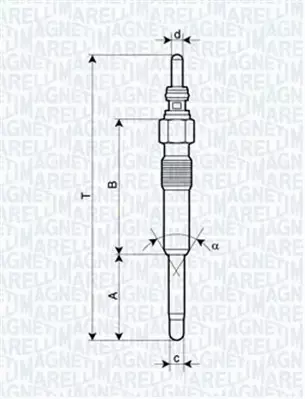 MAGNETI MARELLI ŚWIECA ŻAROWA 062900006304 