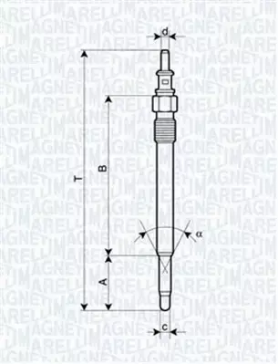 MAGNETI MARELLI ŚWIECA ŻAROWA 062900012304 