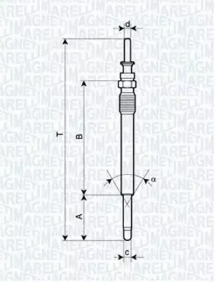 MAGNETI MARELLI ŚWIECA ŻAROWA 062900025304 