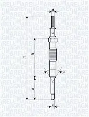 MAGNETI MARELLI ŚWIECA ŻAROWA 062900034304 