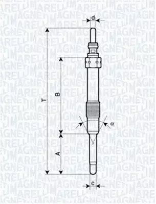 MAGNETI MARELLI ŚWIECA ŻAROWA 062900053304 