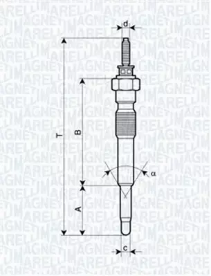 MAGNETI MARELLI ŚWIECA ŻAROWA 062900068304 