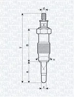 MAGNETI MARELLI ŚWIECA ŻAROWA 062582804304 