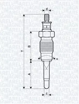 MAGNETI MARELLI ŚWIECA ŻAROWA 062900016304 