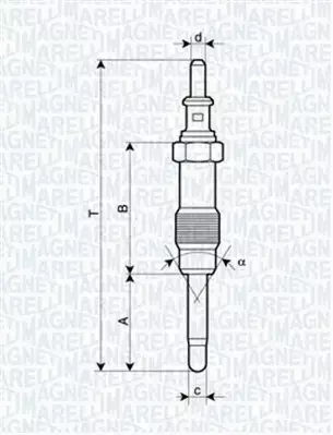 MAGNETI MARELLI ŚWIECA ŻAROWA 062900046304 