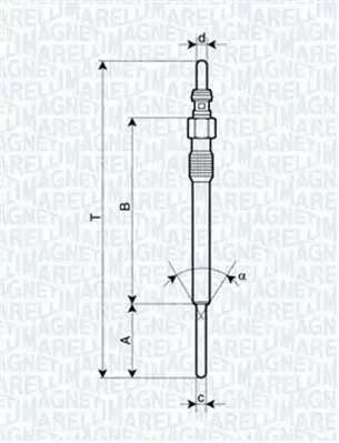 MAGNETI MARELLI ŚWIECA ŻAROWA 062900090304 