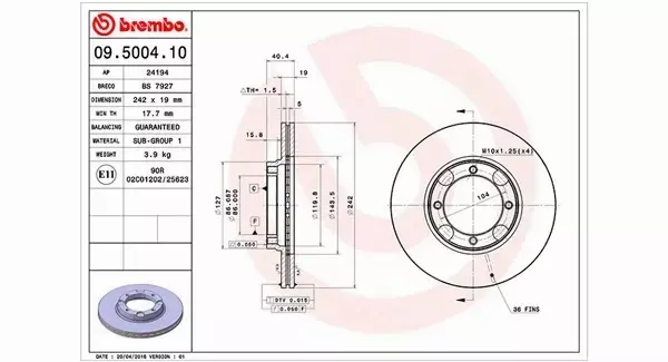 MAGNETI MARELLI TARCZA HAMULCOWA 360406000200 